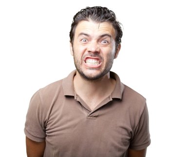 Latin yakışıklı jestleri beyaz