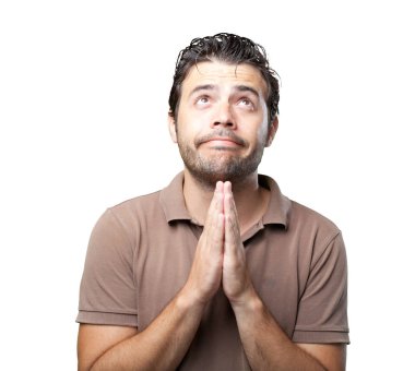 Latin yakışıklı jestleri beyaz