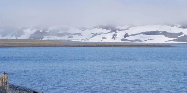 Antártica paisagem fundo vista — Fotografia de Stock