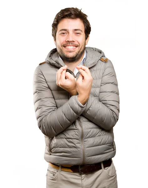 Hoffnungsträger mit Fingerkreuzgeste — Stockfoto