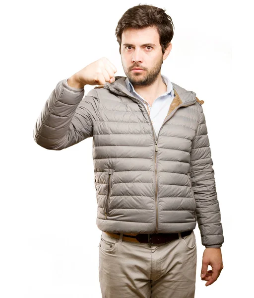 Angry man showing his fist — Stock Photo, Image