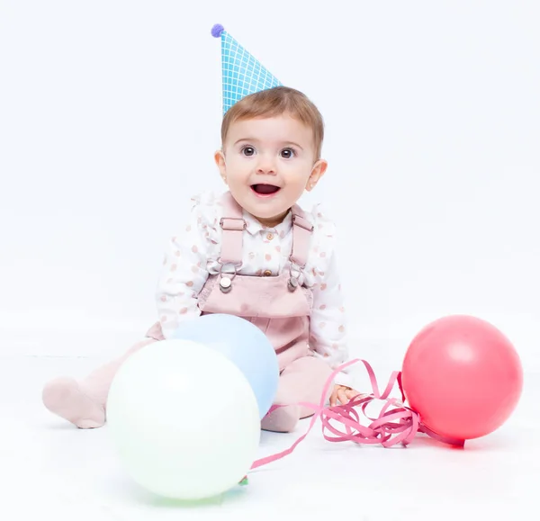 Baby Birthday Party Ballons Stock Picture