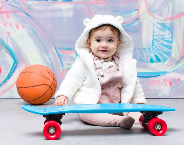 Urban Look Baby Making Sport Royalty Free Stock Images