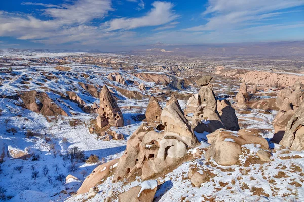 View of Cappadocia in winter with sky — Stock Photo, Image