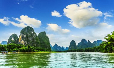 Guilin Lijiang manzara manzarası