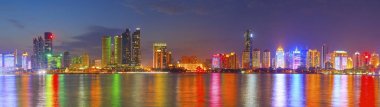 Qingdao manzara şehir gece manzarası