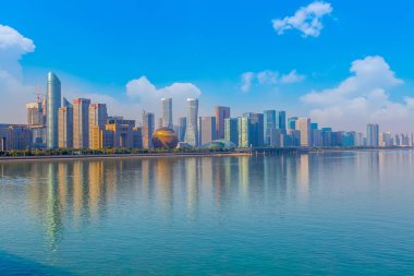 Kentsel mimari manzara ve ufuk çizgisi