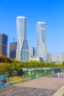 Kentsel mimari manzara ve ufuk çizgisi