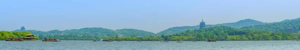 Panorama West Lake Pagoda — Stock fotografie