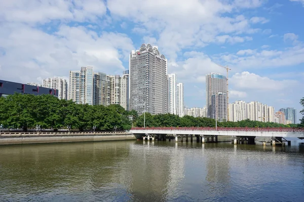 Guangzhou Stad Architectuur Landschap Skyline — Stockfoto