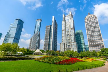 Lujiazui, Şangay 'da kentsel mimari manzara