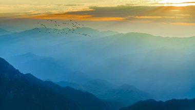 Huangshan Dağı, Çin 'in güzel manzarası.