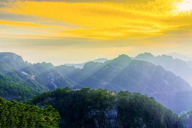 Huangshan Dağı, Çin 'in güzel manzarası.