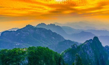 Huangshan Dağı, Çin 'in güzel manzarası.