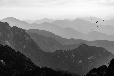 Huangshan Dağı, Çin 'in güzel manzarası.