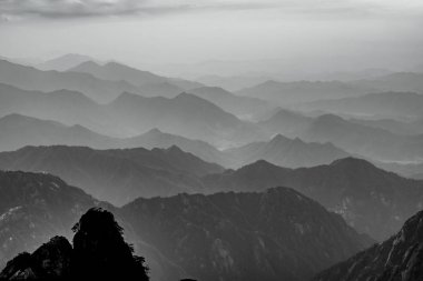 Huangshan Dağı, Çin 'in güzel manzarası.