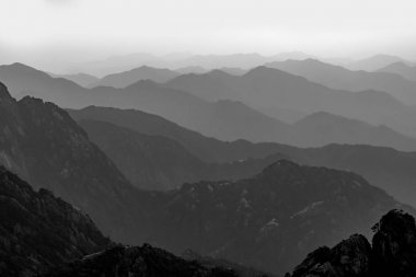 Huangshan Dağı, Çin 'in güzel manzarası.
