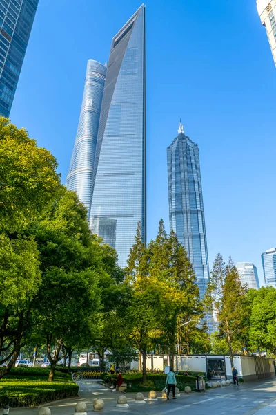 Baulandschaften Lujiazui Shanghai — Stockfoto