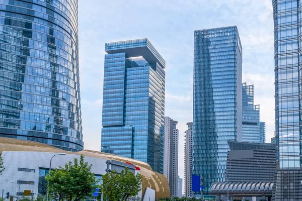 Stadens Arkitektoniska Landskap Lujiazui Shanghai — Stockfoto