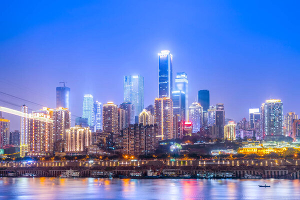 City architecture view, night view and skyline