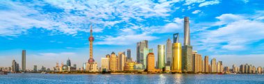 Şangay Lujiazui panoramik görünümü
