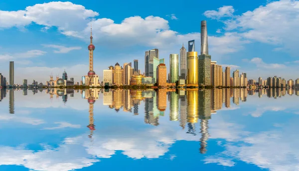 Shanghai Lujiazui Vista Panorâmica — Fotografia de Stock