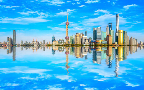 Шанхай Луцзядзуи панорамный вид
