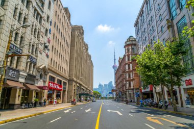 Shanghai Bund Nanjing Caddesi.