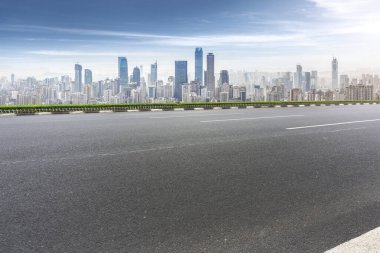 Yol ve Chongqing kentsel mimari peyzaj silüeti