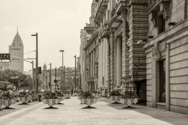 Şangay Bund retro fotoğrafı