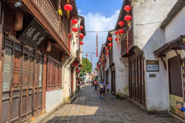 Jiangnan Su Köyü Suzhou Eski Şehir Sokağı