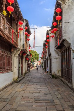 Jiangnan Su Köyü Suzhou Eski Şehir Sokağı