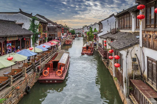 Jiangnan Water Village Suzhou Ancient Town Street — Stock Photo, Image