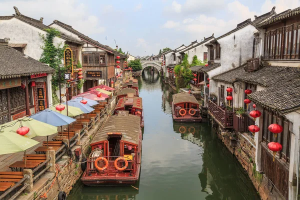 Jiangnan Water Village Suzhou Ancienne Ville Rue — Photo