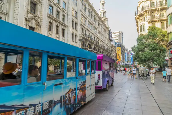 Shanghai Bund Nanjing Road Pedestrian Street — Stock Photo, Image