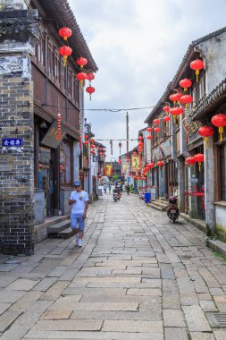 Jiangnan Su Köyü Suzhou Eski Şehir Sokağı