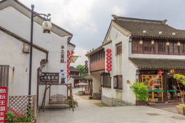 Jiangnan Su Köyü Suzhou Eski Şehir Sokağı