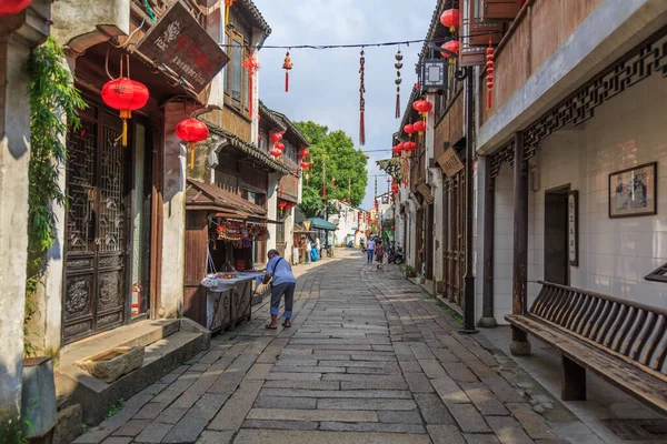 Jiangnan Water Village Suzhou Ancient Town Street — Stock fotografie