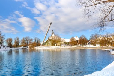 Kış Park Gölü kar manzarası
