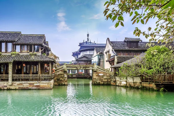 Piękne Rzeki Wuzhen Starożytne Krajobrazy Architektoniczne — Zdjęcie stockowe