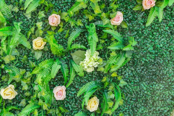 Mur Plantes Fleurs Chine Asie — Photo