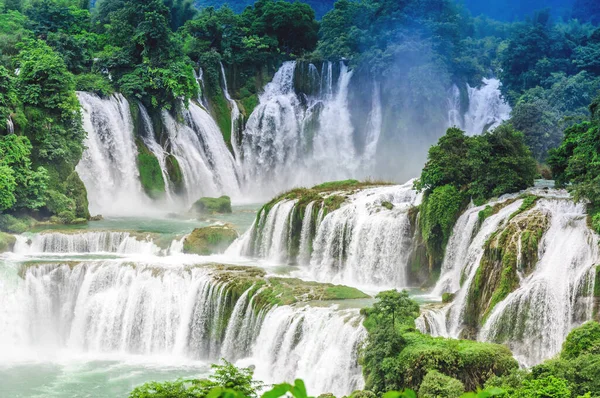 Lanskap Dengan Air Terjun Cina Asia — Stok Foto