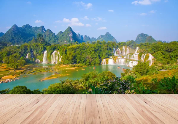 Landscape with Waterfall in China, Asia