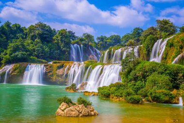 waterfall landscape in China, Asia clipart