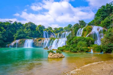 waterfall landscape in China, Asia clipart