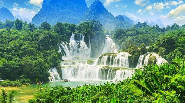 Landscape with Waterfall in China, Asia