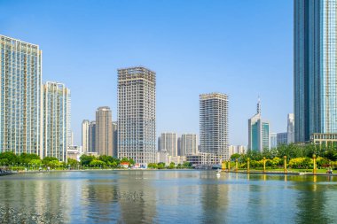 Tianjin 'deki kentsel mimari manzara