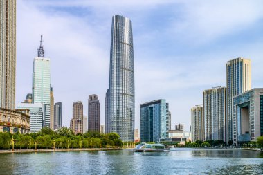 Tianjin 'deki kentsel mimari manzara