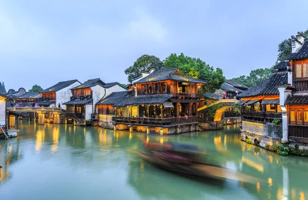 Wioska Wodna Jiangnan Wuzhen — Zdjęcie stockowe