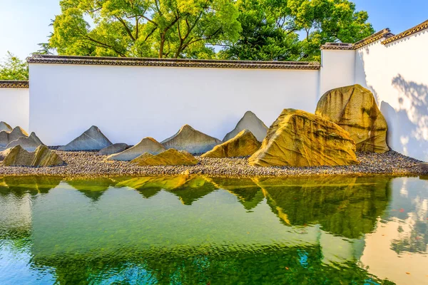 Suzhou Tuinen Chinese Stad Achtergrond — Stockfoto